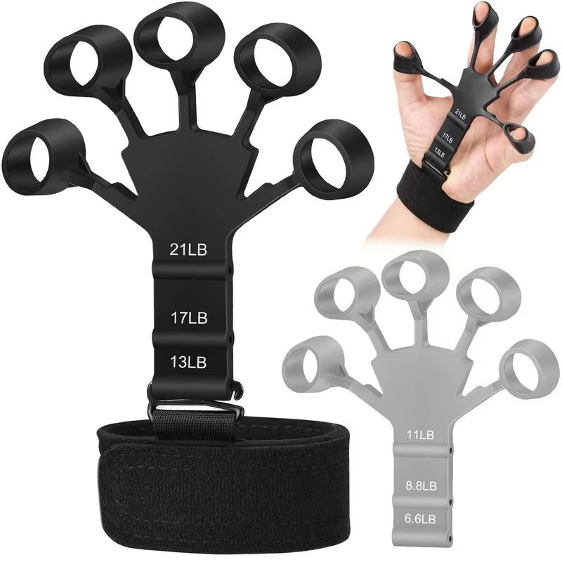 1Pcs Silicone Gripster Hand Grip Finger Power Strengthener Stretcher Trainer Gym Fitness Exercise Hand Rehabilitation Accessorie