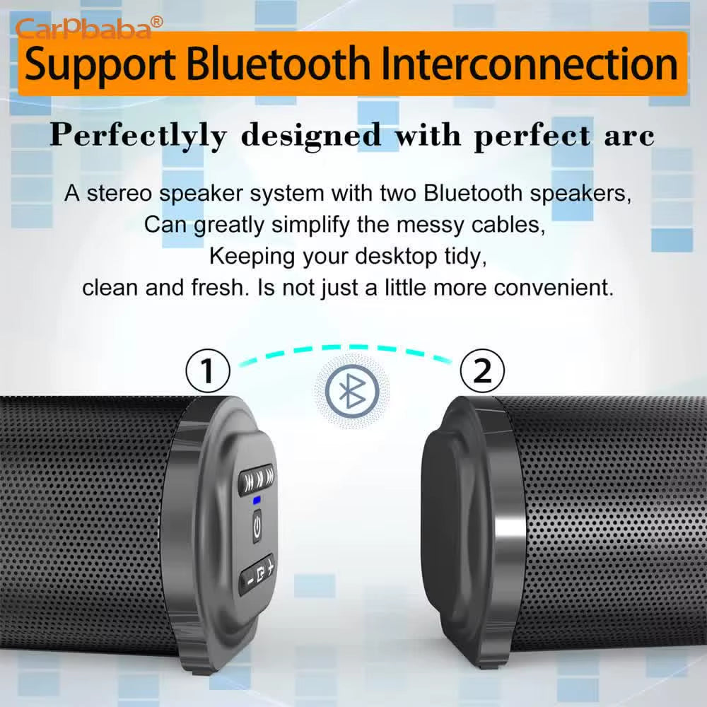 BS10 20W Soundbar Bluetooth Speaker Desktop Home TV Outdoor Super Power Sound TV Projector Subwoofer Radio Sound Bar