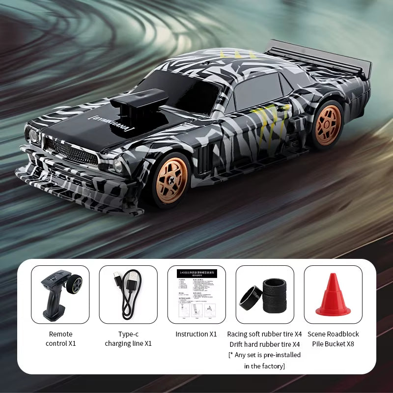 1/43 RC Car Mini Racing Cars 2.4G Radio Control Drift Car 4WD Off-Road High-Speed Motor Vehicle Model Toys for Boys Mini Gifts